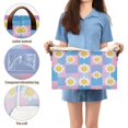 thumbnail image 5 of Yayeee Foldable Storage Basket for Shelves with Handles Set of 2 Waterproof Cloth Bins, Playful Daisy, 5 of 7