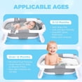 thumbnail image 3 of Prociv Foldable Baby Bathtub for Infants to Toddler,Portable Travel Bathtub Multifunctional Bathtub with Drain Hole, Baby Bathtub for Newborn 0-36 Month Gray (with Net), 3 of 7