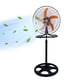 thumbnail image 1 of Ventilador de piso portátil con base de alta velocidad y altura ajustable con 5 aspas de plástico para uso en el hogar, la oficina y al aire libre, 1 of 6