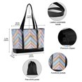 thumbnail image 2 of FORMRS Canvas Laptop Tote Bag for Women with 15.6" Computer Compartments Shoulder Handbag, Purple Geometric, 2 of 7