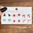 thumbnail image 3 of Juego de pendientes colgantes de dibujos animados de Feliz Navidad para mujer, varita de copo de nieve, ciervo, pendiente de gota de árbol de Santa Claus, regalo de joyería de fiesta, 3 of 4