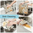 thumbnail image 2 of Yayeee 6 Pack Kitchen Dish Cloths for Washing Dishes Soft Absorbent Microfiber Towels, Animals in a Forest Pattern, 2 of 9