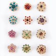 thumbnail image 2 of Yesbay 12Pcs Flower Hollow Shiny Rhinestone Wedding Bridal Scarf Brooch Pins Xmas Gift, 2 of 6