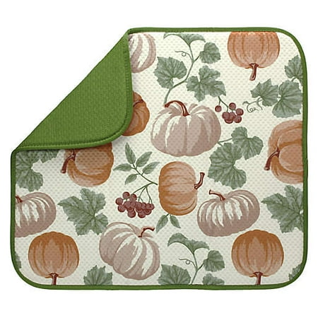 

Fall Harvest Dish Drying Mat Microfiber 16 X 18 inches Machine Washable