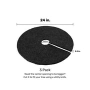 GroundSmart 36 Black Rubber Mulch Tree Ring, 3 Pack