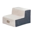 thumbnail image 3 of DOLITY Dog Stairs 2 Step Sturdy Puppy Ramp High Density Sponge for Older Dogs, Cats gray white, 3 of 9