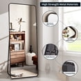 thumbnail image 6 of Mistory 64"x21" Full Length Mirror Rounded Corner Floor Mirror with Metal Frame, Black, 6 of 6