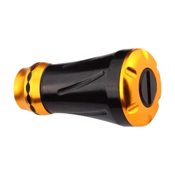 Perilla de manija de carrete de pesca, equipo de pesca modificado, perilla de potencia de carrete de pesca DIY Negro Amarillo