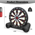 thumbnail image 3 of Inflatable Soccer Dart Board Giant Outdoor Soccer Dart Board with UL Blower, Portable Blow Up Games for Gym Camp Yard Sport Game(Black), 3 of 8