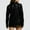 Black, variant on Women's Plus Size Faux PU Leather Jacket Moto Biker Coat Casual Trendy Outerwear, Black