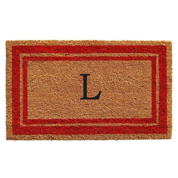 Calloway Mills Red Border 18" x 30" Monogram Outdoor Doormat (Letter M)