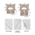 thumbnail image 5 of Boho Pink Flowers Swag Kitchen Curtains Sets for Windows 24 Inch Length, Colorful Floral Spring Vintage Botanical Short Window Curtain Panels Swags Valances and Tiers 3 Piece Set for Cafe/Dining Room, 5 of 5