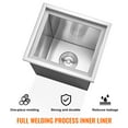 thumbnail image 4 of VEVOR Drop in Ice Chest, 14"L x 12"W x 18"H Stainless Steel Ice Cooler, Commercial Ice Bin with Cover, 40 qt Outdoor Kitchen Ice Bar, Drain-pipe and Drain Plug Included, for Cold Wine Beer, 4 of 9