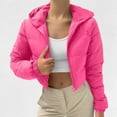 thumbnail image 5 of WXLWZYWL Women's Winter Thick Puffer Coat Warm Jacket Hooded Baggy Zip Up Short Quilted Jacket Outerwear Packable Ultra Light Weight Short Down Jacket, 5 of 6