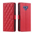 thumbnail image 5 of Crossbody Strap Case for Samsung Galaxy Note 9 Wallet PU Leather Elegant Diamond Patterned Credit Card Holder Full Body with Wrist Lanyard Strap Soft TPU Bumper Magnetic Closure Phone Cover,Red, 5 of 10