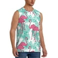 thumbnail image 2 of Fotbe Flamingo Men's Camiseta sin Mangas Estampada para Hombres, Playera Casual para Gimnasio, Entrenamiento, Playa-Medium, 2 of 7