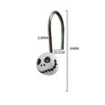 thumbnail image 2 of Design modern curtain hook for the shower, shower curtain hook in set of 12, white/silver metal and plastic shower ring, 2 of 4