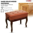 thumbnail image 6 of Adjustable Piano Bench with Storage - 3" Padded Seat, Curved Legs, Heavy Duty 445lb Capacity, 6 of 12