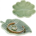 thumbnail image 3 of 2pcs Leaf Trinket Dish Decorative Ring Dish Holder Leaf Shaped Ring Holder Porcelain Jewelry Plate Jewelry Dish Tray, 3 of 7