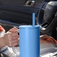 thumbnail image 2 of Tomorotec 15-Pack 12" Reusable Silicone Drinking Straws Fit for Stanley Tumblers 20, 30, 40 oz with 2 Cleaning Brushes, BPA-Free Food-Grade Vibrant Colors Flexible Straws for Family Use (Sea Colors), 2 of 7