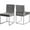 Grey and Chrome, variant on Coastal Craftsman Modern, Contemporary Velvet Upholstered Dining Chair with Durable Metal Base, Set of 2, 18" W x 22" D x 32" H, Chic Dining Table Chairs