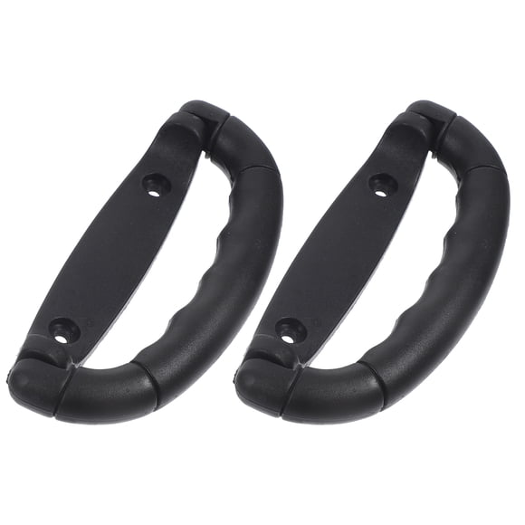 Plastic Folding Handle for Pull Black Color Ergonomic Non Slip Design for Lithium Battery Case 3 Pieces