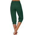 thumbnail image 5 of Women's High Waisted Capri Pants Drawstring Lightweight Stretch Yoga Hiking Joggers Casual Summer Pants with Pockets, 5 of 6