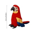 thumbnail image 3 of Red Parrot Stuffed Animal, Realistic Plush Macaw Toy With Vibrant Colorful Feathers, Soft Plushie For Kids Birthday Gifts, Bedroom Decor, Playtime Companions - 1 Pc, 3 of 6