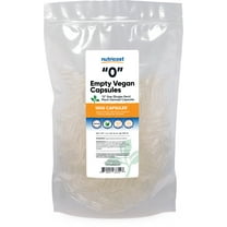 Nutricost Empty Capsules Size 0 Vegan - 1,000 Clear Empty Plant-Based Supplement Capsules