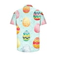 thumbnail image 4 of EQWLJWE Hawaiian Shirts for Men Trendy Easter Day Button Down Shirt Fun Easter Eggs Print Short Sleeve Tropical Holiday Top for Outdoor Activities, 4 of 5