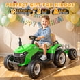 thumbnail image 4 of East doll 12V Ride on Tractor with Tiltable & Detachable Trailer, up to 3.1Mph Truck with Parental Remote, Music Player, Bluetooth Function & Headlight, 4 of 7