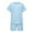 Blue, variant on Krdevn Girls Summer Outfits 2 Piece Set Casual Round Neck Short Sleeve Top and Shorts Elastic Waist Comfortable Playwear for Toddler Kids,8-9 Years