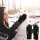 thumbnail image 4 of Guantes de invierno para mujer | Terciopelo forrado de forro polar térmico impermeable | Guantes de abrigo para exteriores engrosados para esquiar, hacer senderismo, correr | Tela de buceo suave, 4 of 6