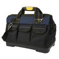 thumbnail image 4 of Bolsa de almacenamiento de herramientas, boca ancha, 5 bolsillos externos, gran espacio, mango cómodo, portátil, impermeable, para taller en casa, 19 pulgadas, 4 of 8
