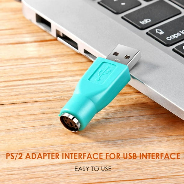 PS/2 hembra a USB macho adaptador convertidor conector para teclado ratón