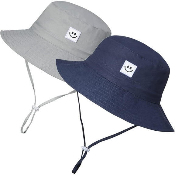 Baby Sun Hat Smile Face UPF 50 Toddler Bucket Hat for Boys Girls 0-7 Years