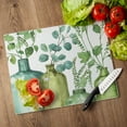 thumbnail image 4 of CounterArt "Greenery" 3mm Heat Tolerant Glass Cutting Board 15" by 12", 4 of 5
