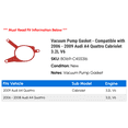 thumbnail image 2 of Vacuum Pump Gasket - Compatible with 2006 - 2009 Audi A4 Quattro Cabriolet 3.2L V6 2007 2008, 2 of 2