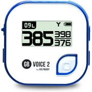 Golf Buddy Voice 2 GPS Rangefinder, Clip on Golf Talking Navagation White/Blue