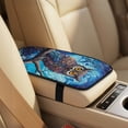 thumbnail image 4 of Xixirimido Breathable Car Seat Cover Set of 5 PU Leather Front Seats with Seat Belt & Console Covers Universal Fit Automotive Accessories, Owl Branches Blue Sky, 4 of 8