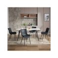 thumbnail image 2 of Qinaqin Set de 2 Upholstered cm Profundidadining Chairs. Mid-Century Moderno Armless Kitchen Chairs con Cuero Sintético Back y Metálico Legs para Sala de, 2 of 6