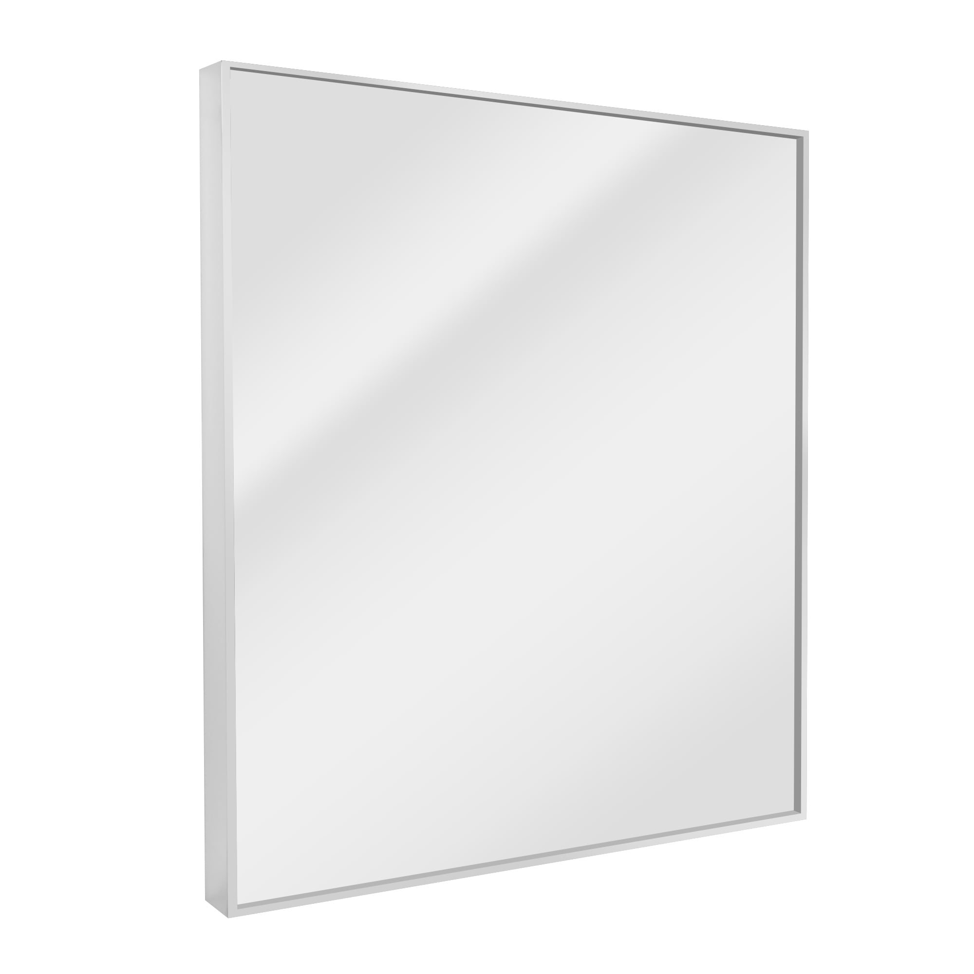 Head West Glossy Chrome Float Rectangular Framed Accent Wall Vanity