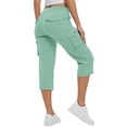 thumbnail image 4 of Lisingtool Clearance Pants for Women Cropped Pants Cargo Pants for Women Women's Solid Color Casual Hiking Pants Outdoor Pants Summer Pants Lightweight Stretch Hiking Pants OverallsS-3XL, 4 of 9