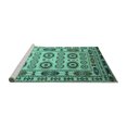 thumbnail image 2 of Ahgly Company Machine Washable Indoor Rectangle Southwestern Turquoise Blue Country Area Rugs, 4' x 6', 2 of 4