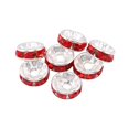 thumbnail image 1 of SPRING Versatile and Eye Catching 8mm Rhinestone Crystal Spacer Beads Pack of 50 Red, 1 of 9