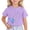 135Purple603, variant on XAOFW Girl's T-Shirts Short Sleeve Crewneck Butterfly Printed Kids Cute Graphic T Shirts Daily Wear Relaxed Fit Tee Shirts Home Lounging Soft Breathable Infant Tops