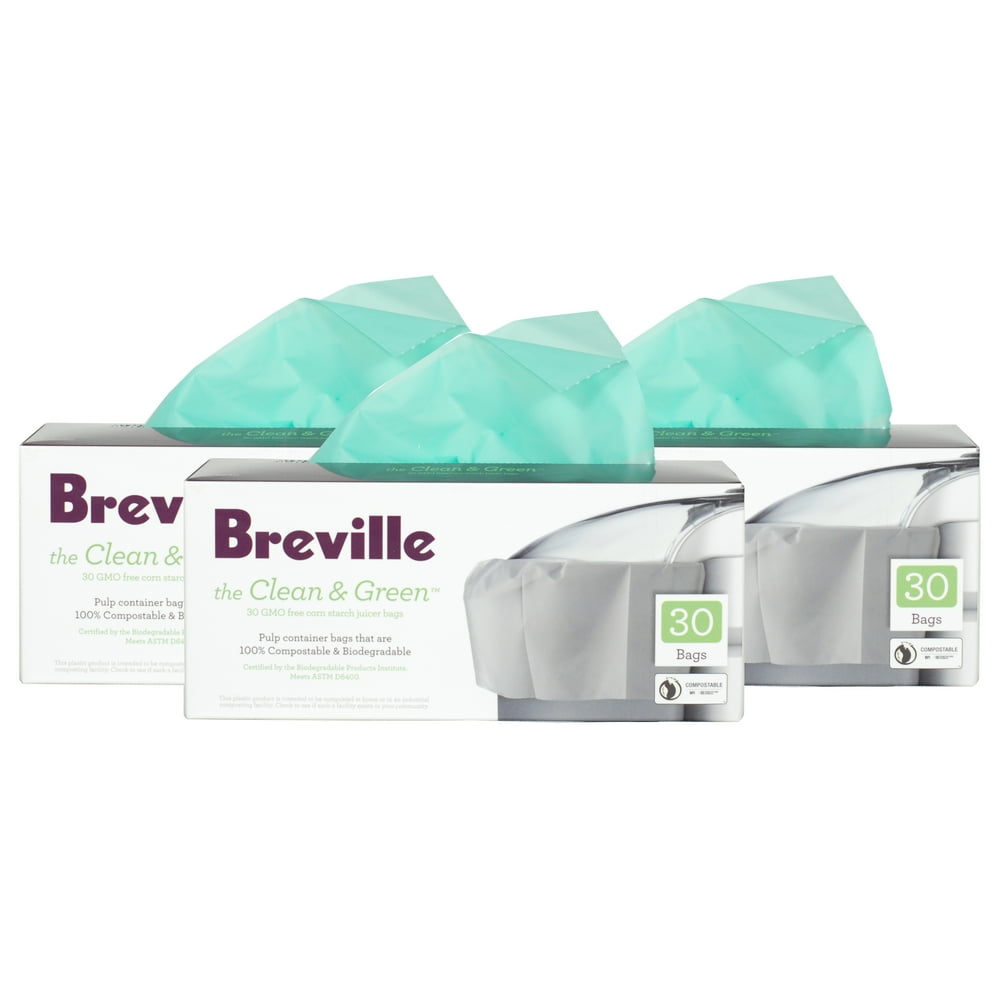 Breville Clean and Green Biodegradable Pulp Container Bag for Juicers