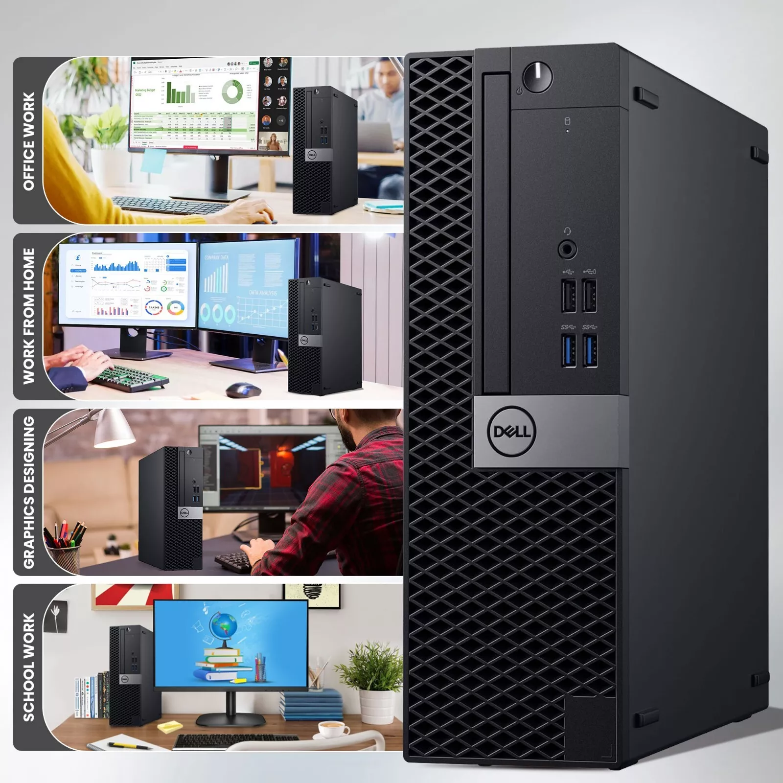 Restored Dell Desktop PC OptiPlex 7040 SFF Computer Intel Quad
