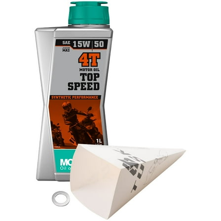 Tusk 2-Stroke Transmission Oil Change Kit Compatible with Motorex Top Speed 4T 15W-50 For KTM 85 XC 2008-2009