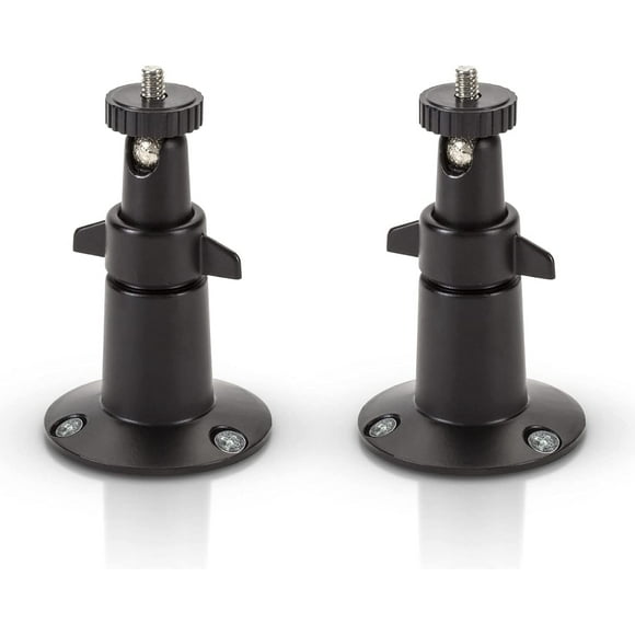 Adjustable Indoor/Outdoor Safety Metal Wall Mount Compatible with Arlo Pro/Pro 2/Pro 3/Ultra/Ultra 2 and Others - Ring Stick Cam Batteries, eufyCam E/2C (2-Pack,black)